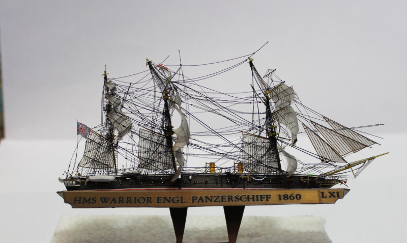 Battleship 1st rate "HMS Warrior" (1 p.) GB 1860 Heinrich Modelle H 69 LXI/A - no shipping - only collection in shop!